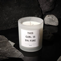 White Frosted Glass Empowering Candle - Cherish Home