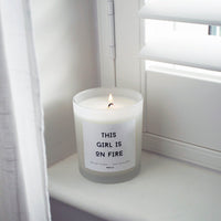 White Frosted Glass Empowering Candle - Cherish Home