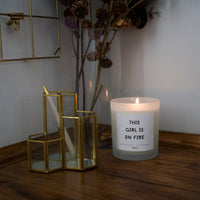 White Frosted Glass Empowering Candle - Cherish Home