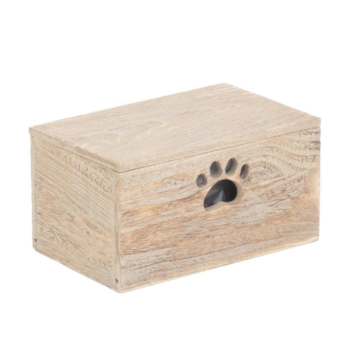 Wooden Dog Treat Box with Lid Pet Food & Snack Storage Container - Cherish Home