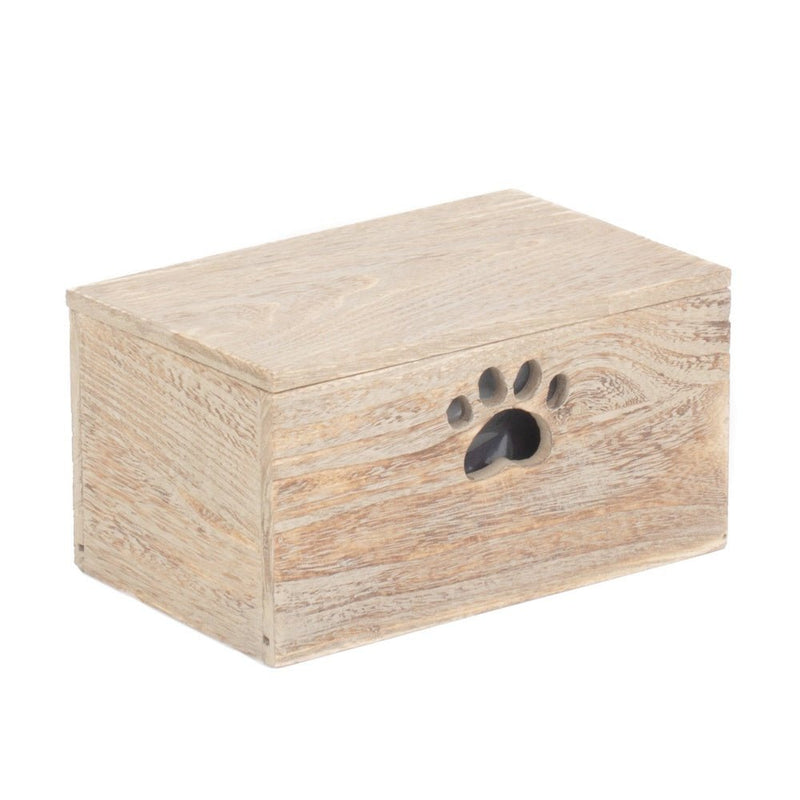 Wooden Dog Treat Box with Lid Pet Food & Snack Storage Container - Cherish Home