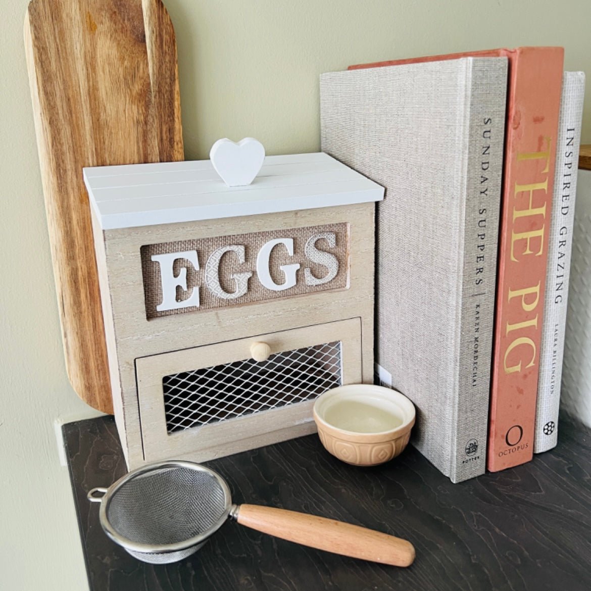 Wooden Egg House Distressed Shabby Chic White - Cherish Home