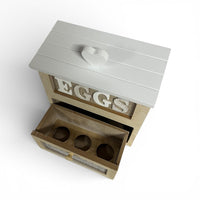 Wooden Egg House Distressed Shabby Chic White - Cherish Home