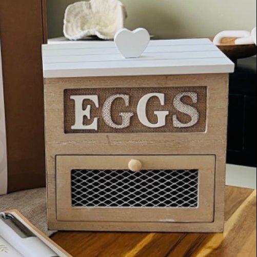 Wooden Egg House Distressed Shabby Chic White - Cherish Home