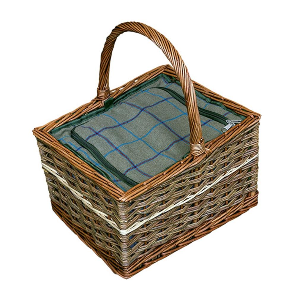 Yorkshire Wicker Picnic Basket with Fitted Cooler - Cherish Home