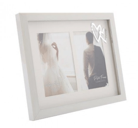 "Yours & Mine" Mugs Gift Set with "Here's To Love" Pebble Plaque and Romantic Heart Frame - Cherish Home