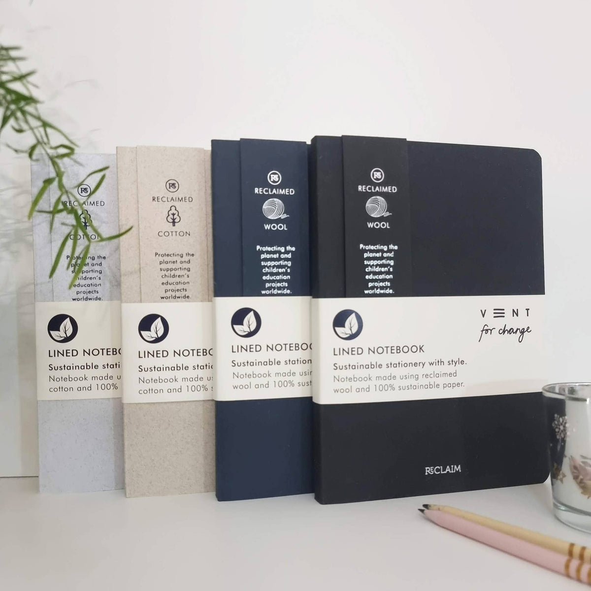 A5 Reclaimed Cotton or Wool Notebook with 100% Sustainable Paper - Cherish Home