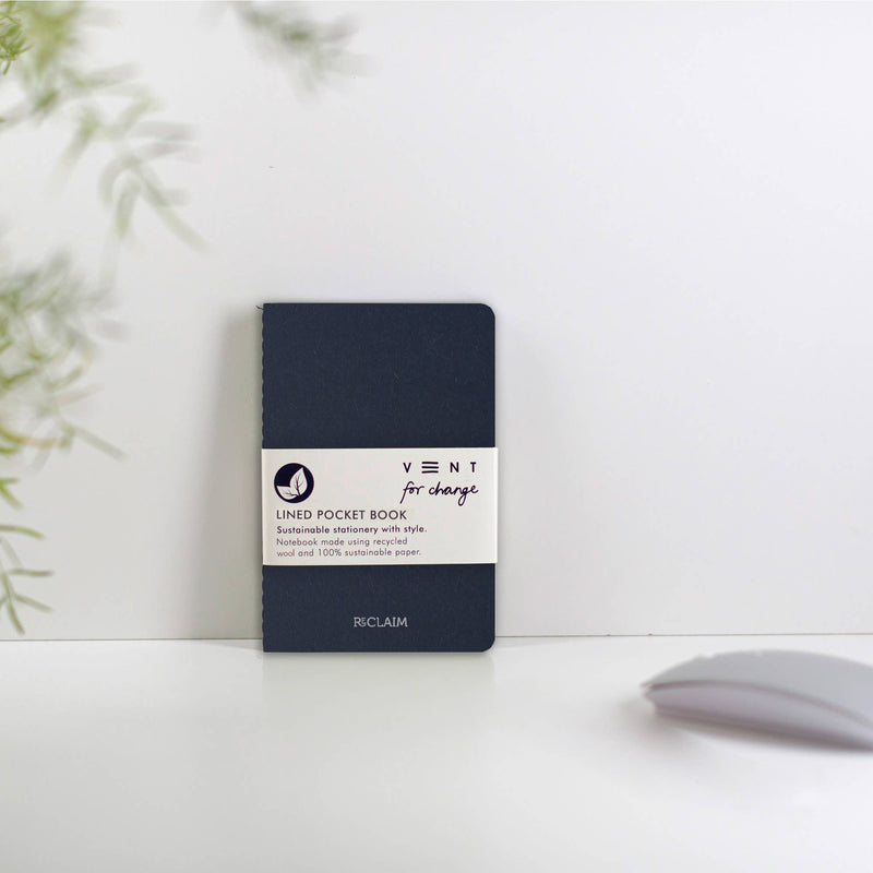 A6 Reclaimed Cotton or Wool Notebook with 100% Sustainable Paper - Cherish Home