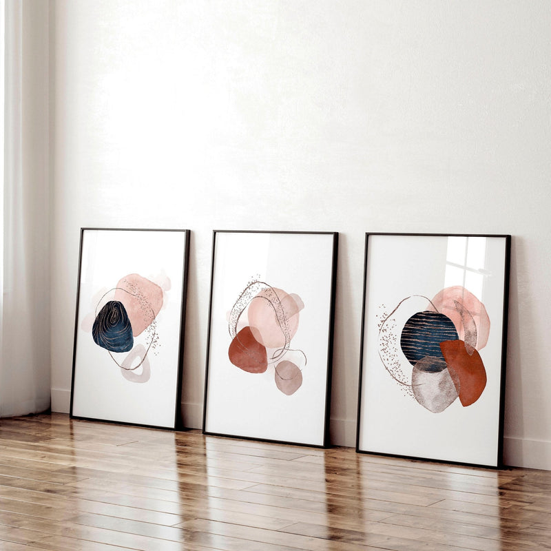 Abstract Impact Framed Wall Art Print Set - Cherish Home
