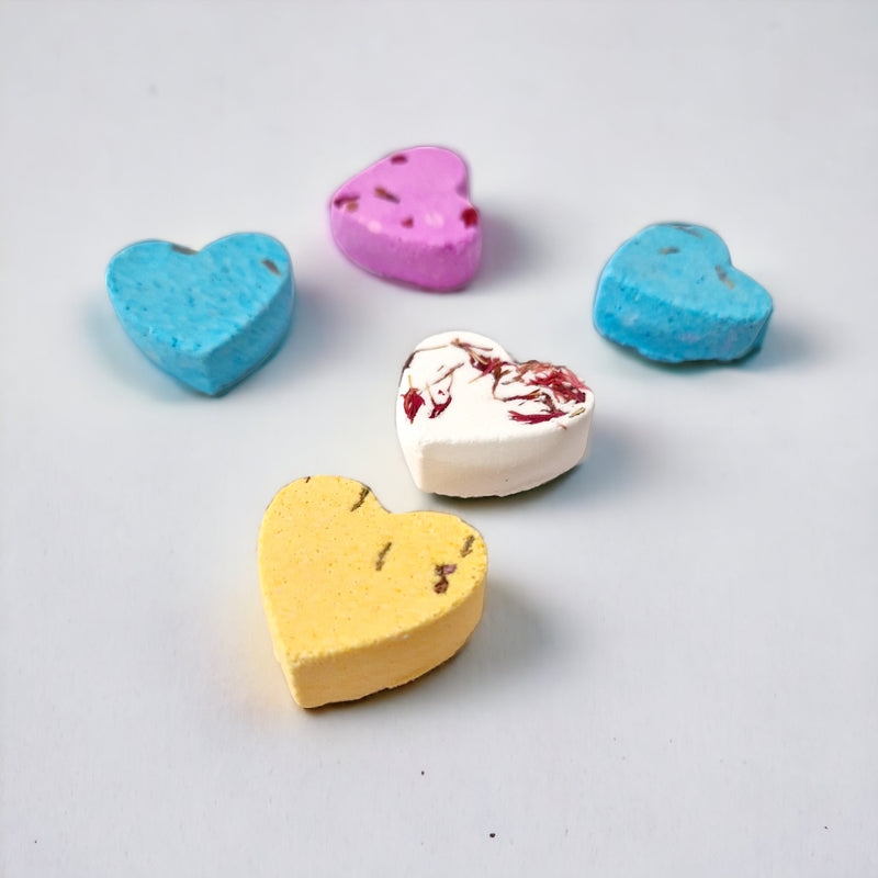 All-Natural Handmade Mini Heart-Shaped Bath Bombs - Cherish Home