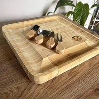 Bamboo Cheese Board & Cheese Knife Set