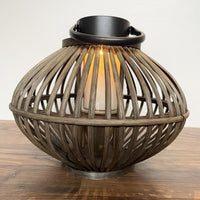 Bamboo Style Candle Lantern with candle
