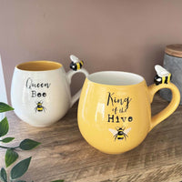 Bee Happy Queen & King Mug Set - Cherish Home