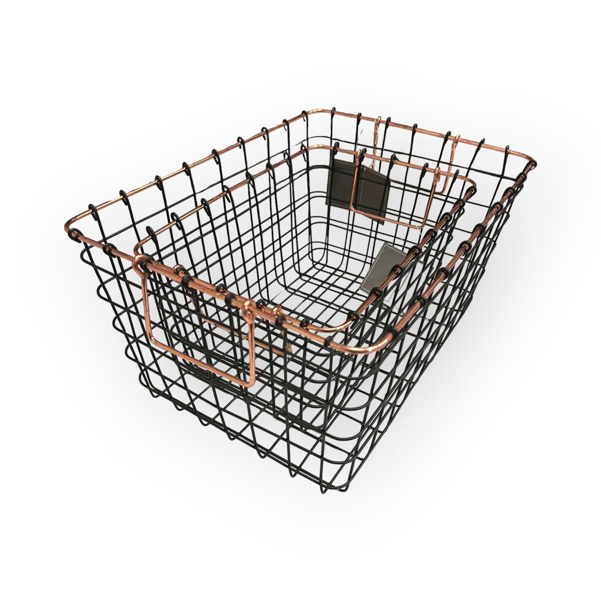 Black & Copper Style Rectangular Baskets - Cherish Home