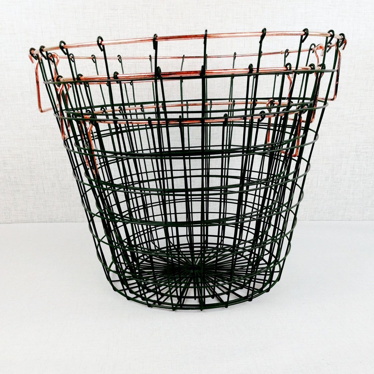 Copper rim basket set of 3