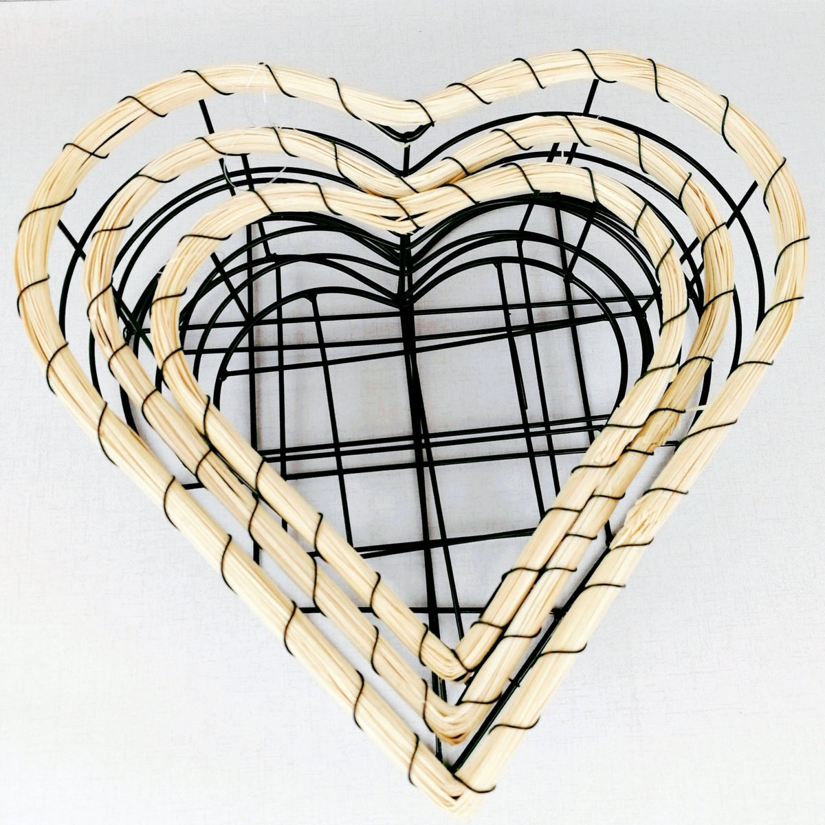 Black Wire Heart Storage Baskets