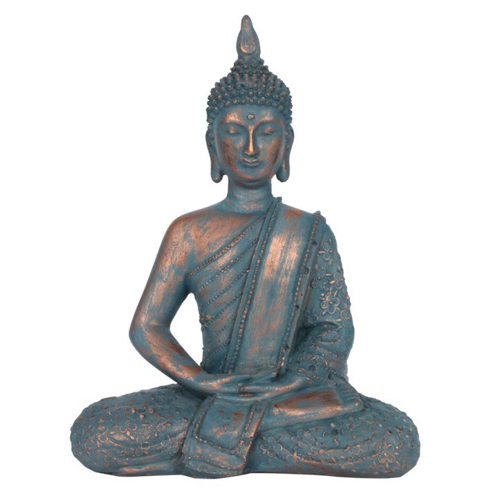 Blue and Copper Buddha Ornament - 26cm - Cherish Home