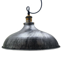 Brushed Silver Metal Adjustable Hanging Pendant Light - Cherish Home