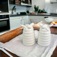 Cream Bee Hive Salt & Pepper Shaker Set - Cherish Home