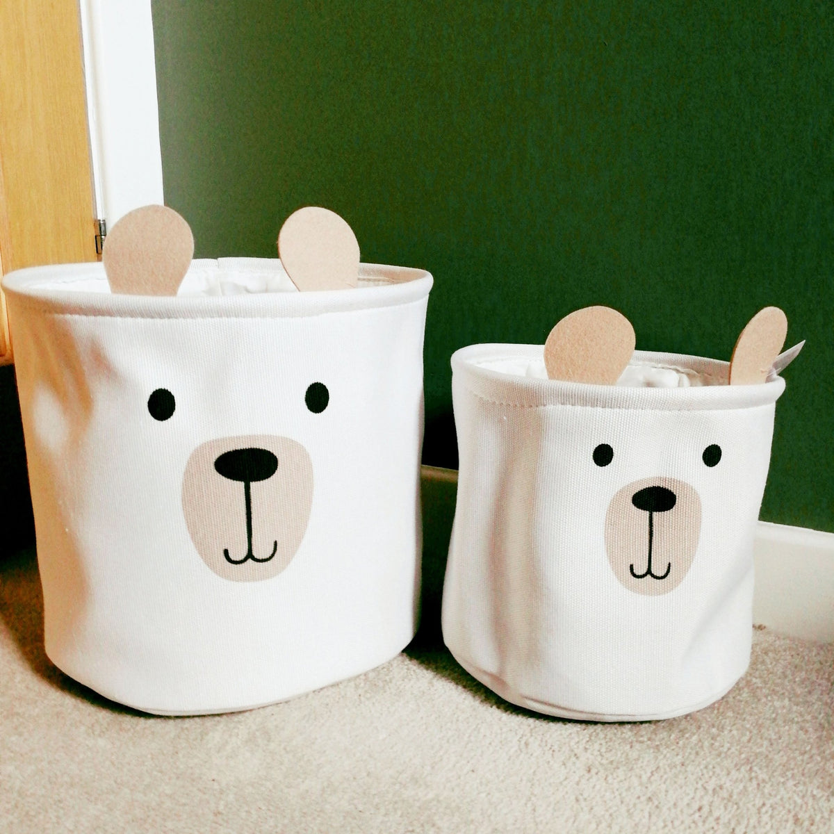 Cute Animal Nursery Storage Baskets - Set of 2