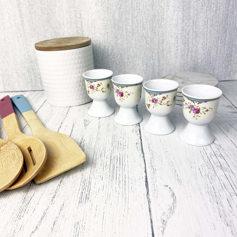 Darcey Egg Cup Set with candle and utensil set