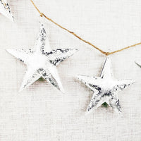 Hanging White and Silver Stars
