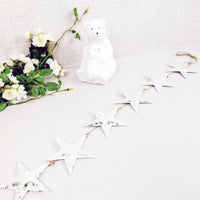 Decorative white hanging stars  with flower