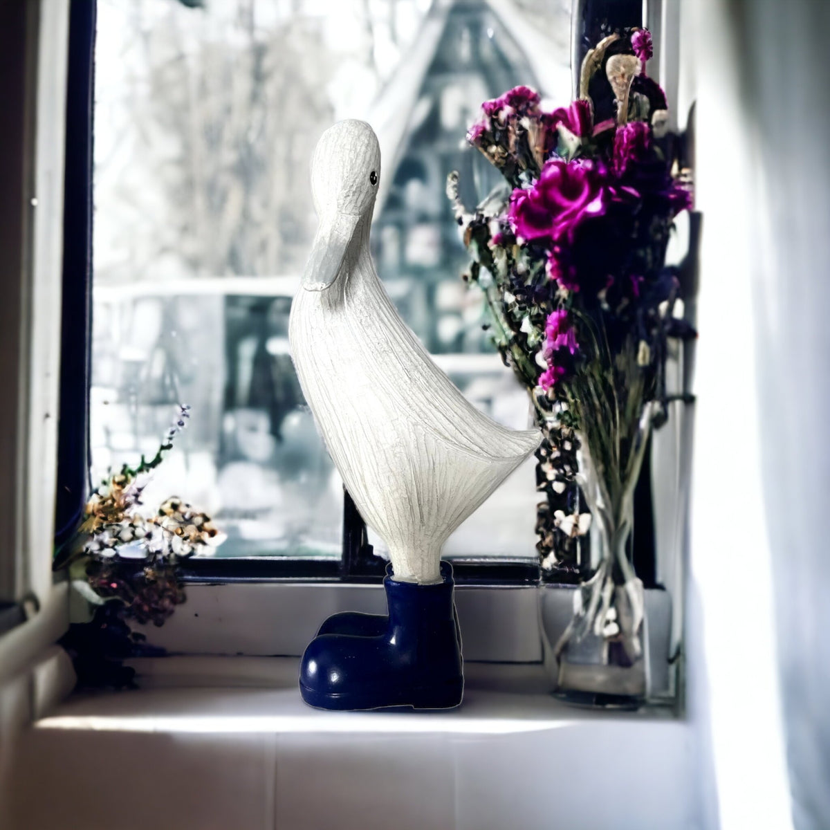 Duck in Navy Blue Wellies Ornament - Cherish Home