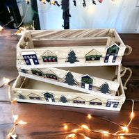Festive Christmas Market Crates - Cherish Home