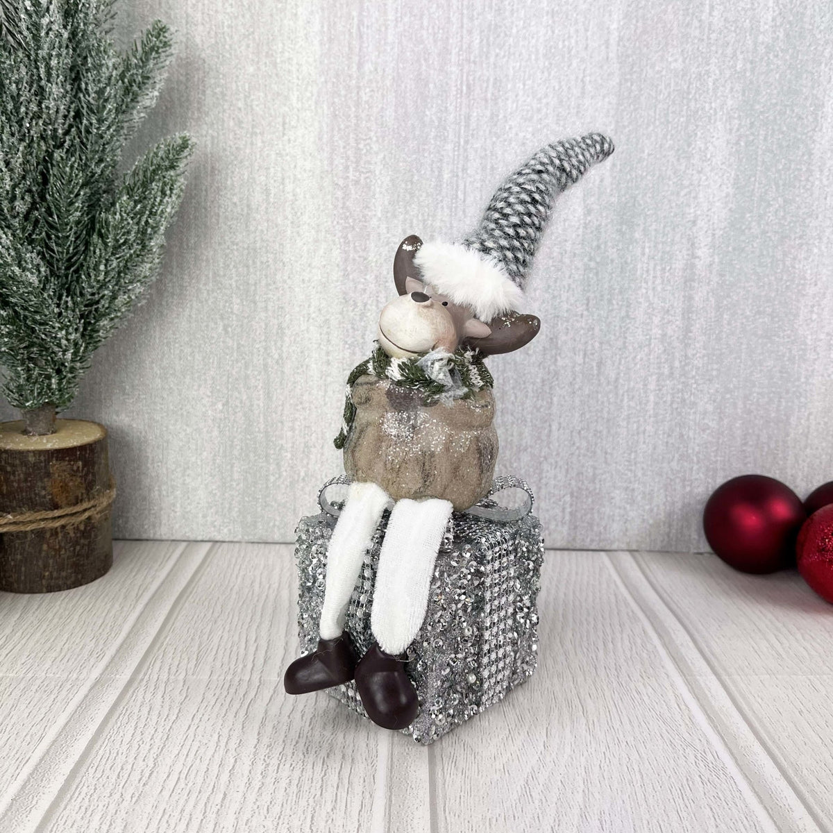Festive Reggie The Reindeer Figure - Cherish Home