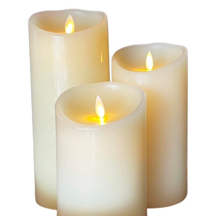 Flameless Vanilla-Scented Battery Candles - Real Wax - Cherish Home