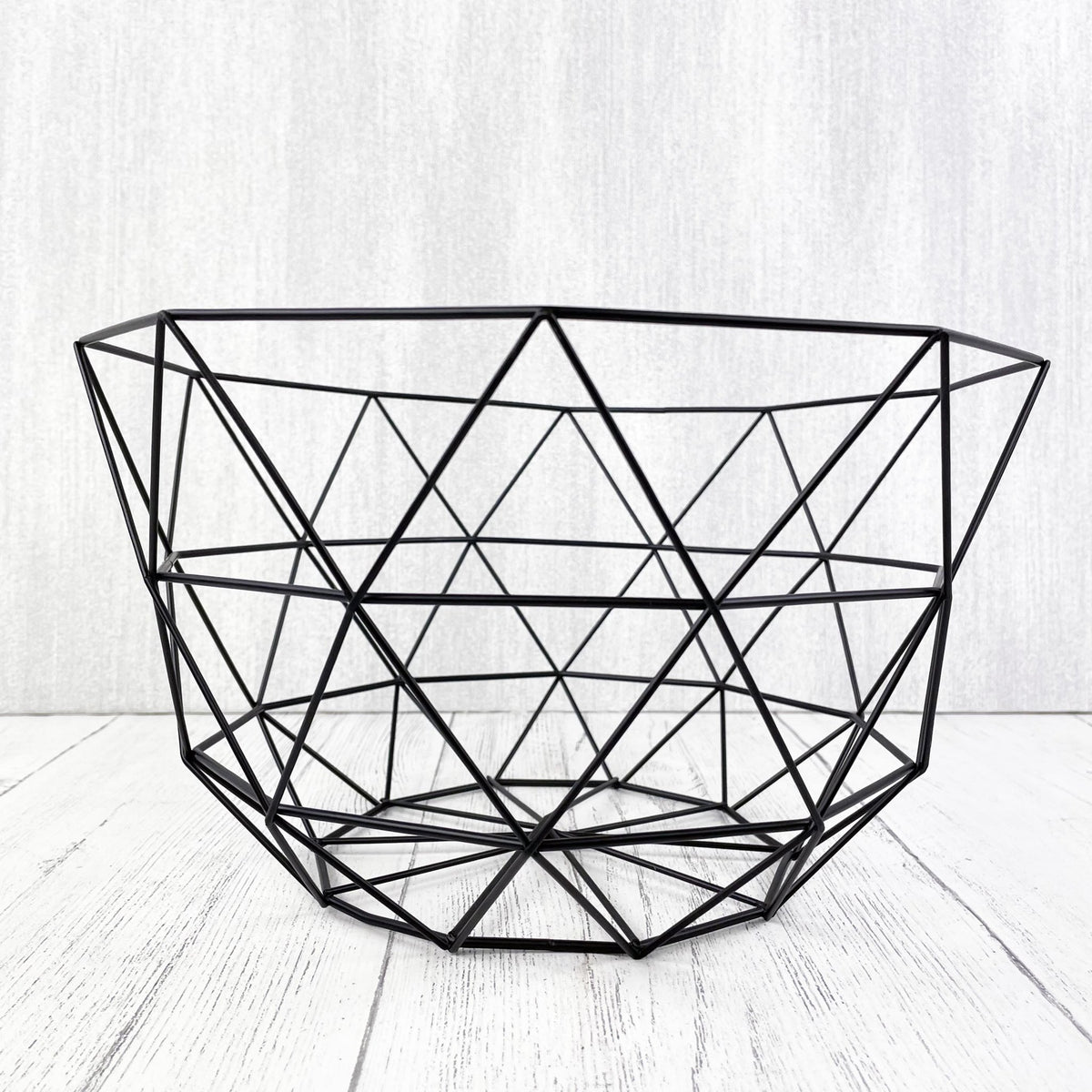 Geometric Contemporary Wire Storage Basket Fruit Bowl 