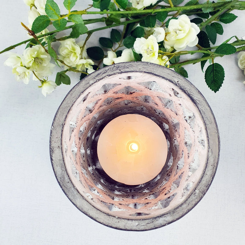 Top view of the Geometric Stone candle holder