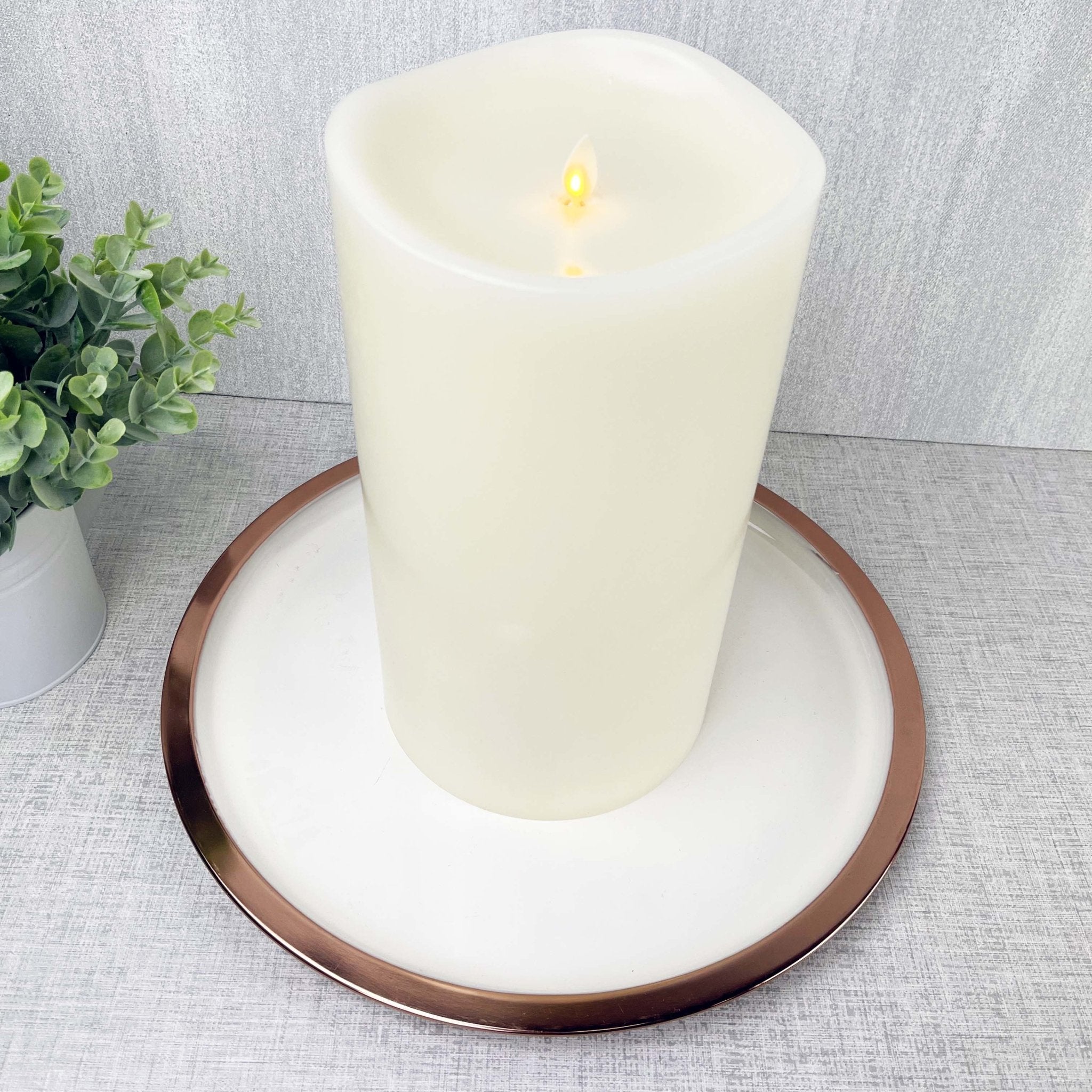 Luminara living flame effect store led pillar candle