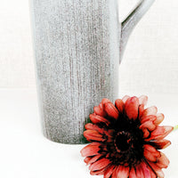 Gradus Ceramic Grey Jug close up with large brown faux flower