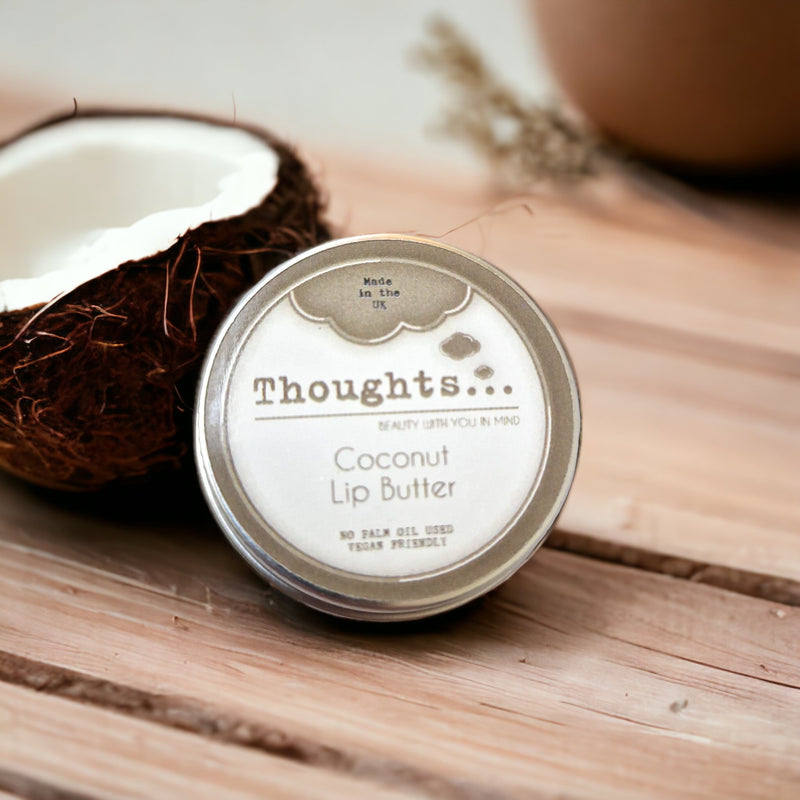 Handmade Vegan Coconut Lip Butter in Reusable Metal Tin (15ml) - Cherish Home