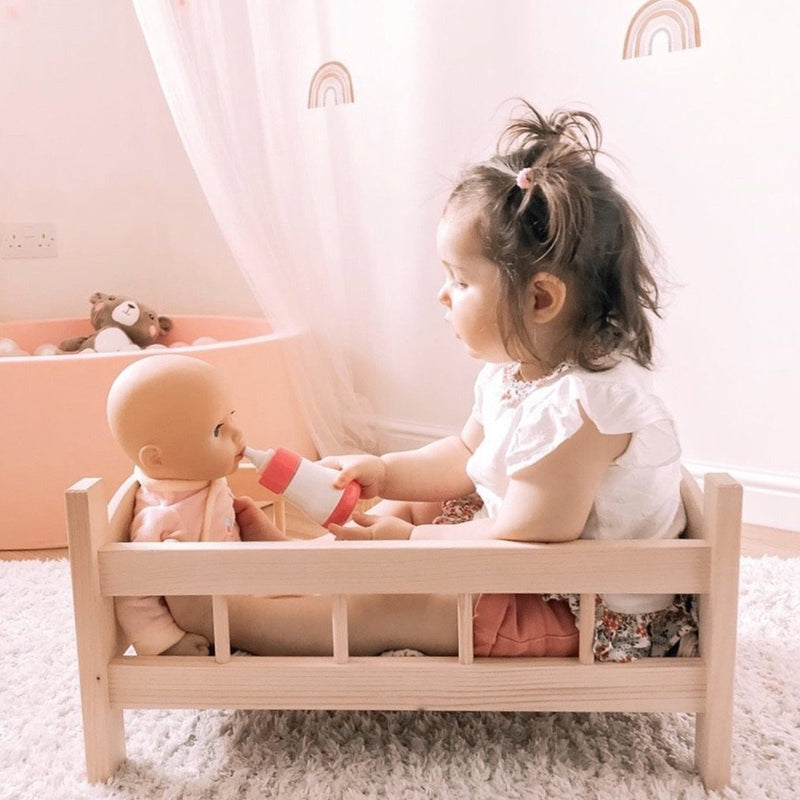 Handmade Wooden Dolls Cot Bed - Cherish Home