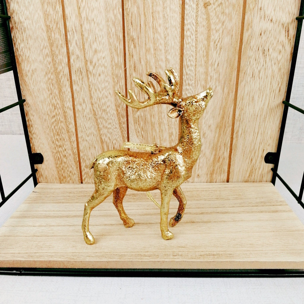 Hanging Gold Stag Christmas Tree Decoration