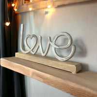 Home/Love Decoration on Wood Base - Cherish Home