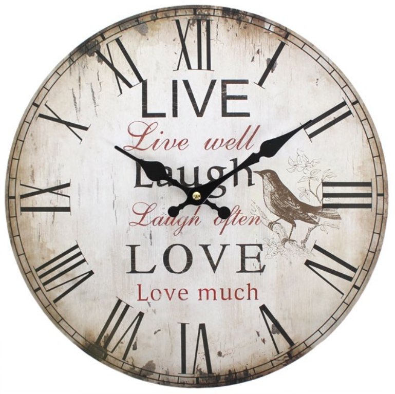 Industrial Effect 'Love Much' Wall Clock - Cherish Home