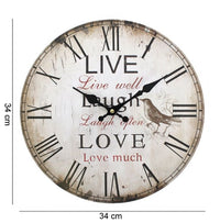 Industrial Effect 'Love Much' Wall Clock - Cherish Home
