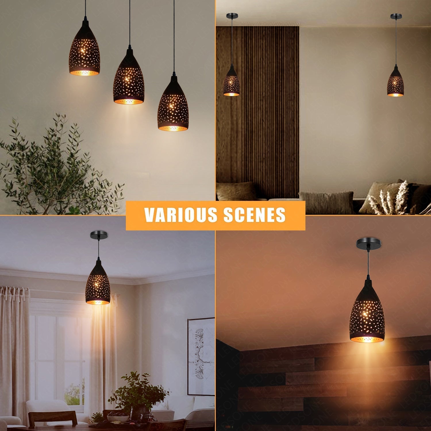 Industrial Vintage Retro Black Metal Ceiling Hanging Pendant Light Cherish Home
