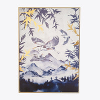 Japanese Gold Leaf Heron Canvas Print