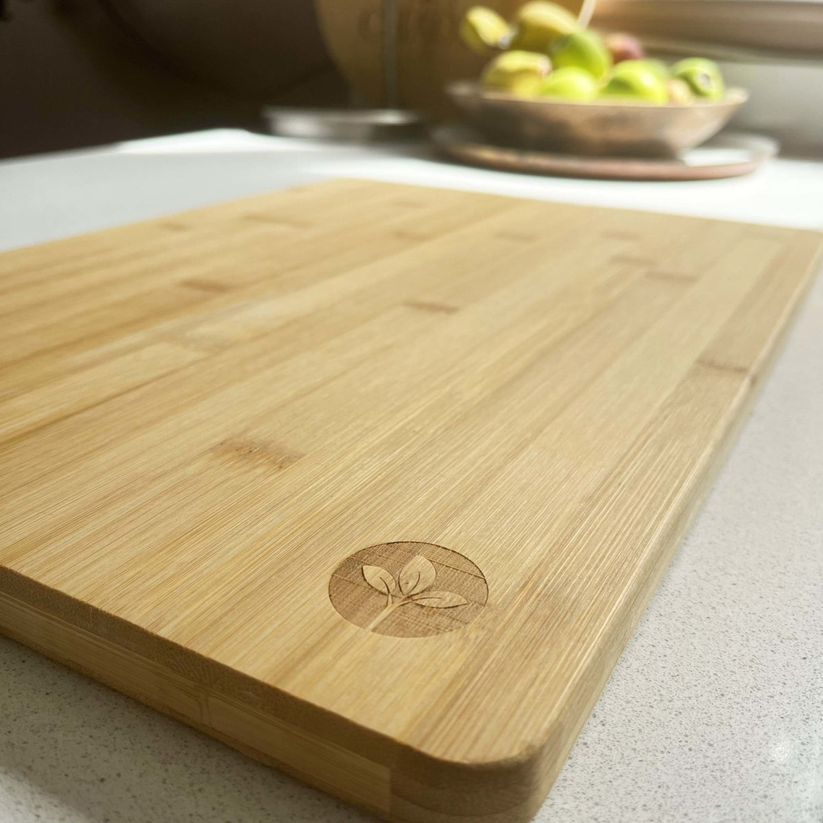 Large Bamboo Serving Board close up