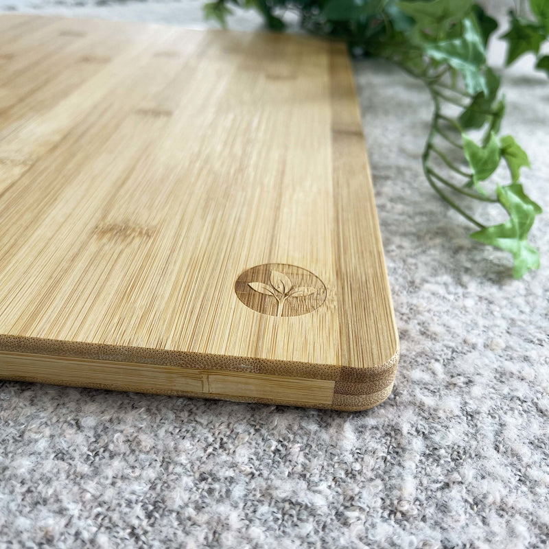 Large Bamboo Serving Board close up