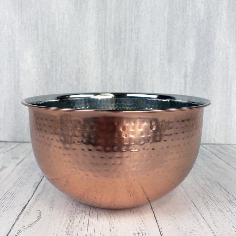Large Hammered Copper-style Bowl