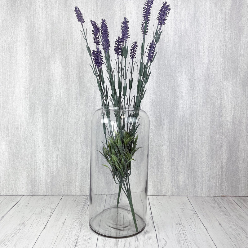 Large Lavender Spray in clear vase