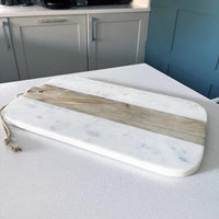 Large Marble & Mango Wood Chopping Board - Cherish Home