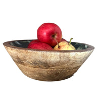 Lemons & Leaves Design Mango Wood Bowl - Cherish Home