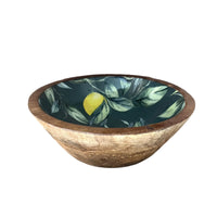 Lemons & Leaves Design Mango Wood Bowl - Cherish Home